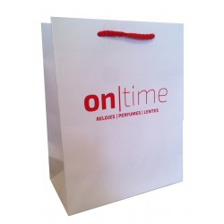 Bolsa Papel Bond Asa Macramé 40x30x15